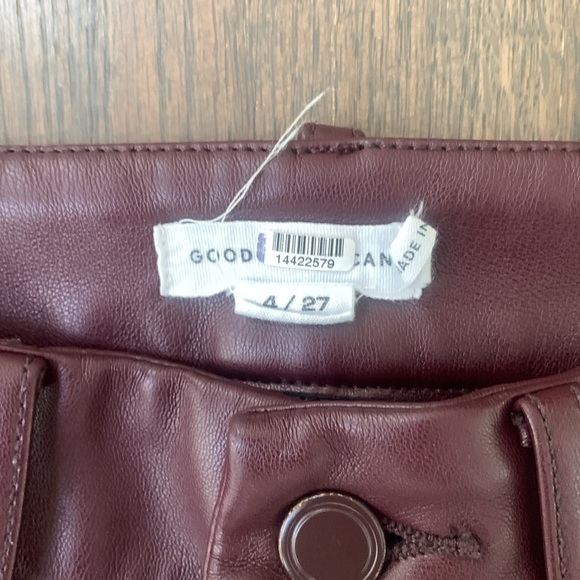 Good American Red Faux Leather Pants 2 EUC - Picture 11 of 14
